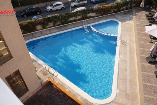 MAGNIFICENT BRIGHT APARTMENT WITH 2 TERRACES, 2 BEDROOMS, 1 BATHROOM, LIVING-DINING ROOM, OPEN KITCHEN AND POOL